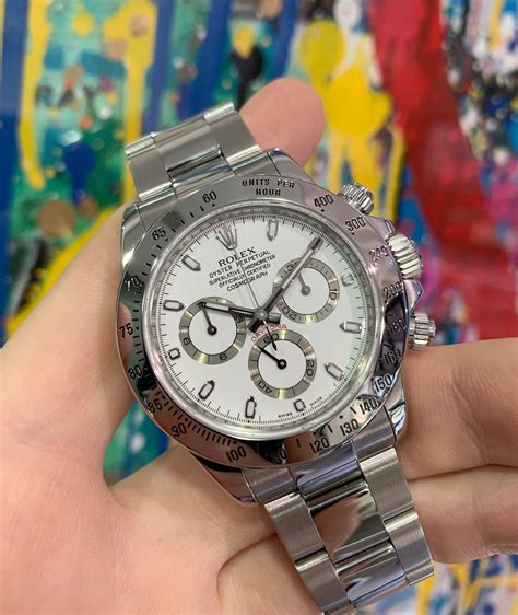 rolex daytona with white dial price|rolex daytona 116520 40 mm.